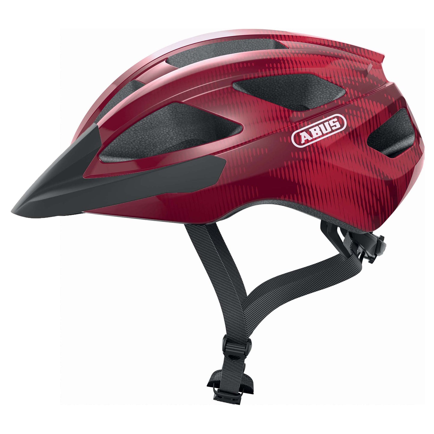 Abus Macator Adult Road Bike Helmet Burgundy Red
