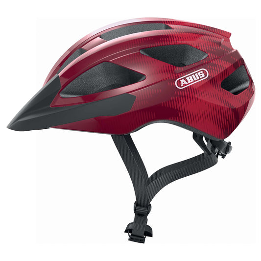 Abus Macator Adult Road Bike Helmet Burgundy Red