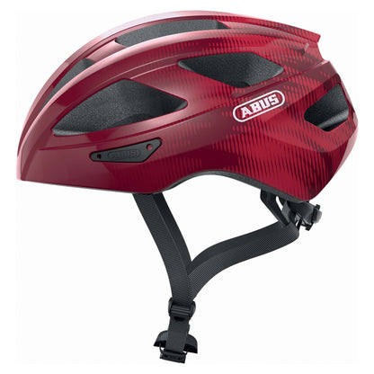 Abus Macator Adult Road Bike Helmet Burgundy Red