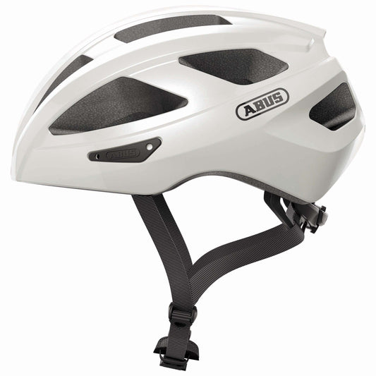 Abus Macator Adult Road Cycling Helmet Pearl White