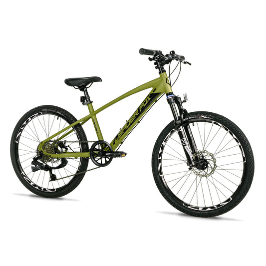 Leader Fox Capitan 24-inch Boys' 8-Speed Hardtail Mountain Bike - Matte Khaki Green