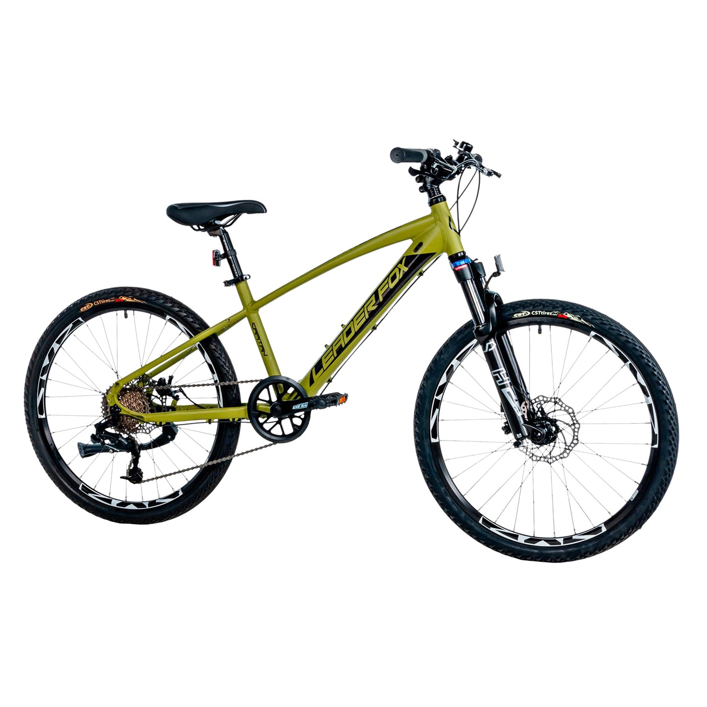 Leader Fox Capitan 24-inch Boys' 8-Speed Hardtail Mountain Bike - Matte Khaki Green