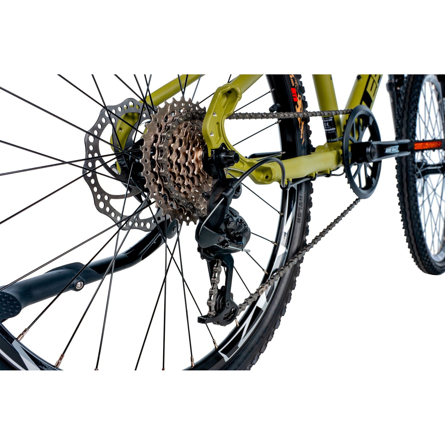 Leader Fox Capitan 24-inch Boys' 8-Speed Hardtail Mountain Bike - Matte Khaki Green