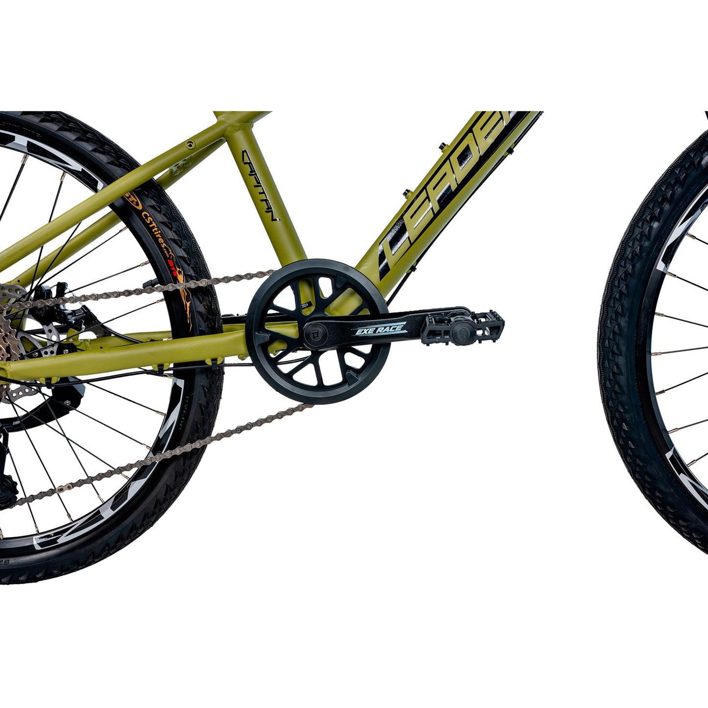Leader Fox Capitan 24-inch Boys' 8-Speed Hardtail Mountain Bike - Matte Khaki Green