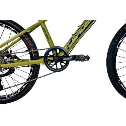 Leader Fox Capitan 24-inch Boys' 8-Speed Hardtail Mountain Bike - Matte Khaki Green