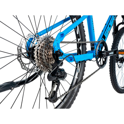 24-inch Leader Fox Capitan Boys' Blue Matte 8-Speed Mountain Bike