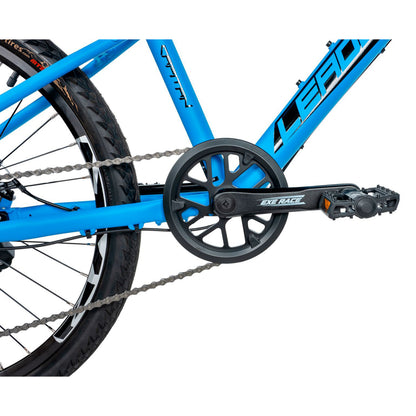 24-inch Leader Fox Capitan Boys' Blue Matte 8-Speed Mountain Bike