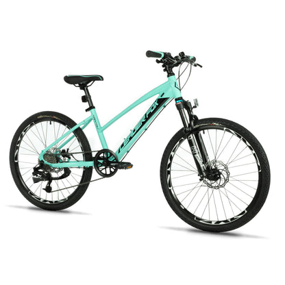Leader Fox Capitan 24-inch girls' mountain bike, matt green, 8-speed