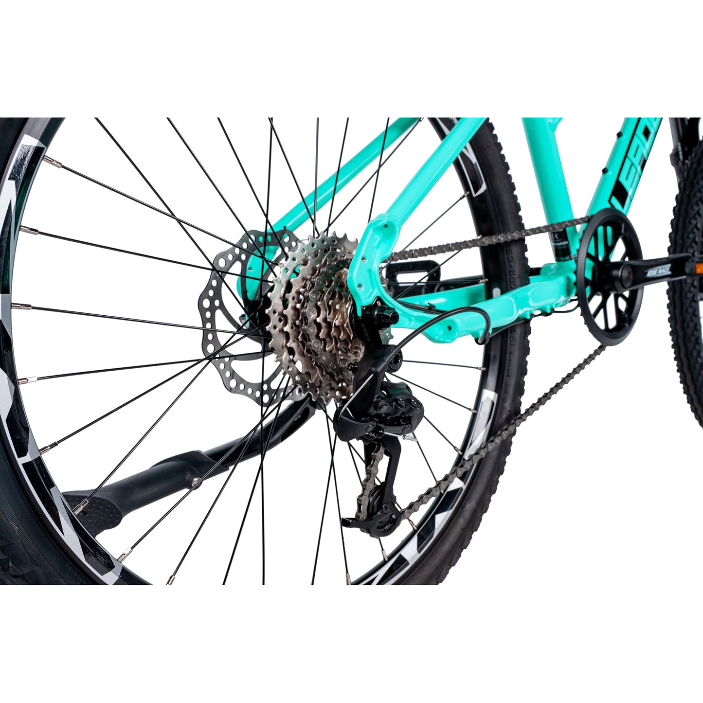 Leader Fox Capitan 24-inch girls' mountain bike, matt green, 8-speed