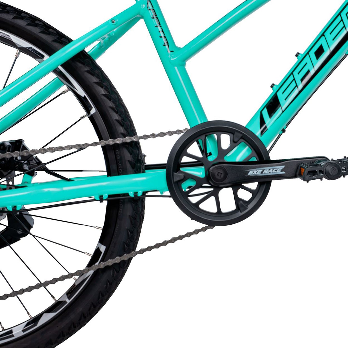 Leader Fox Capitan 24-inch girls' mountain bike, matt green, 8-speed