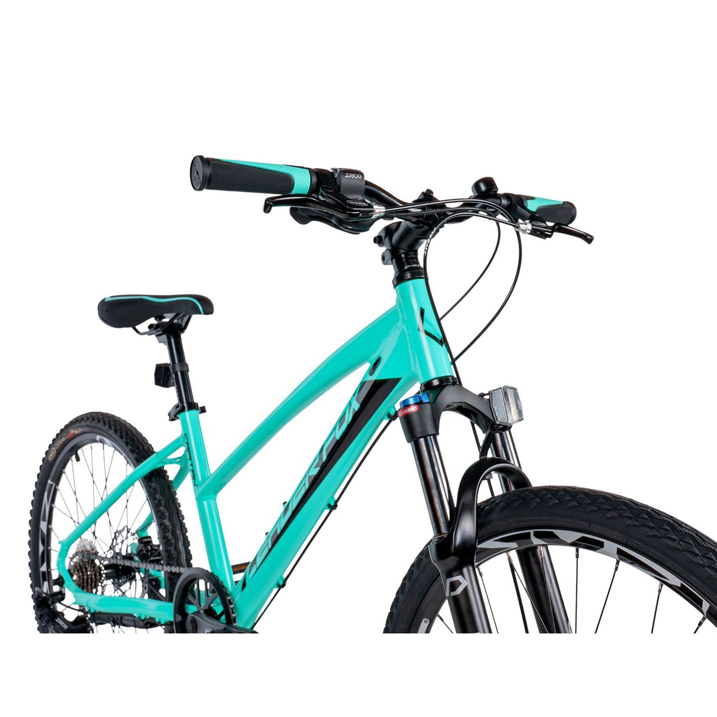 Leader Fox Capitan 24-inch girls' mountain bike, matt green, 8-speed