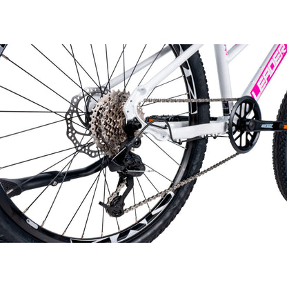 Vélo musculaire VTT 24 Leader Fox Capitan fille blanc-rose mat 8V
