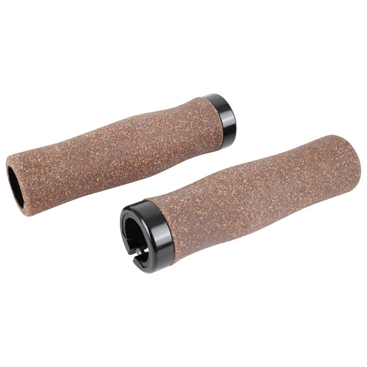 Poignées VTC City Newton effet liège marron lock-on 131mm