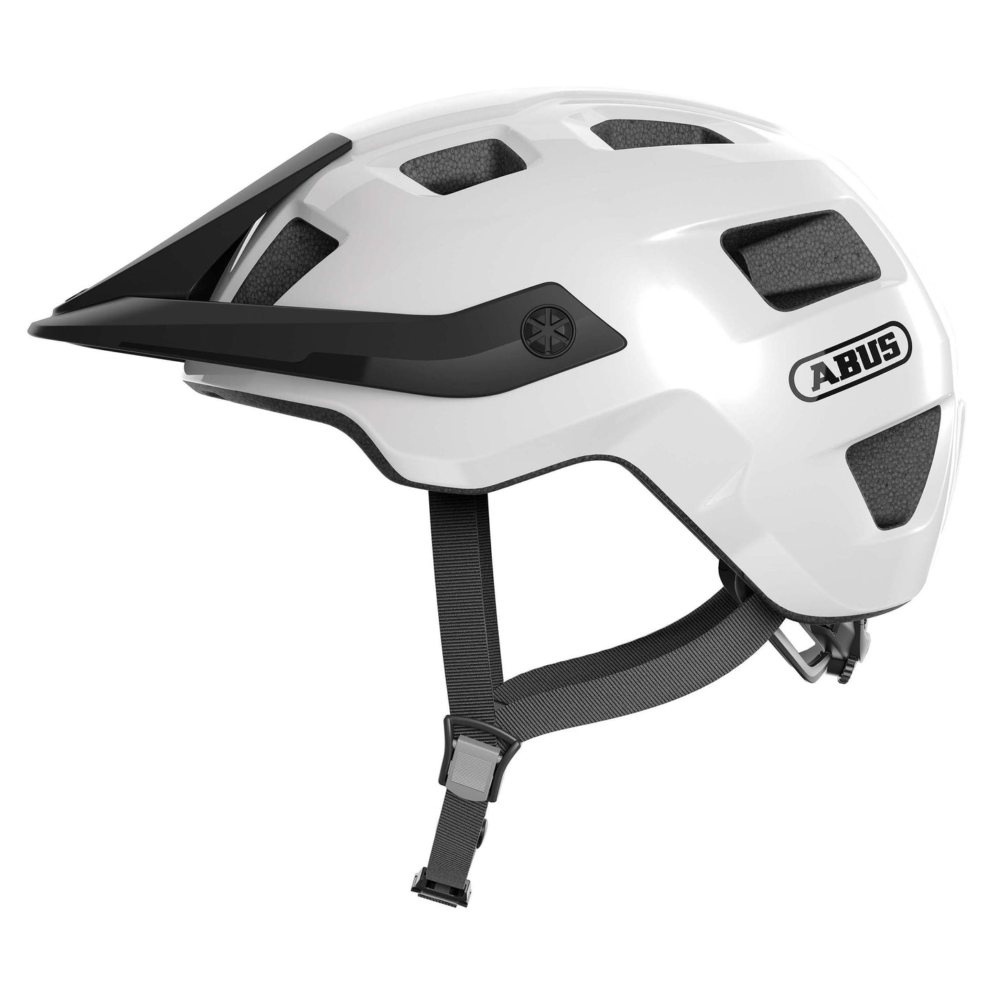 Casque vélo adulte Abus VTT motrip blanc brillant