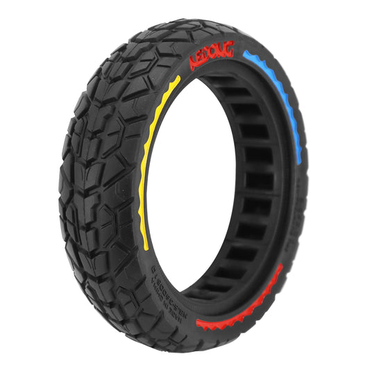 Pneu Trottinette plein 8.5 X 2.00 Noir Liseret Multicolor Jaune, Rouge, Bleu - Largeur Interieur 34 mm