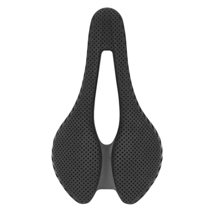 Selle Newton 3D Carbone T801 ouverte noire 245x143 rail carbone