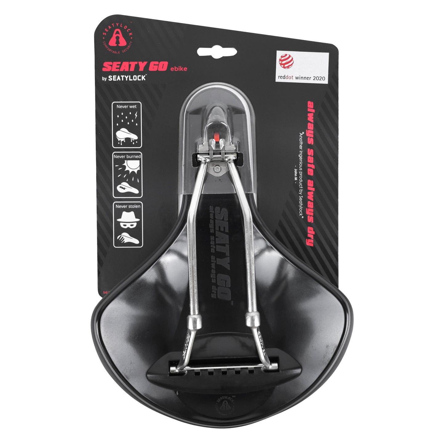 Seatylock SeatyGo eBike Anti-Theft Saddle Black Unisex 280x210