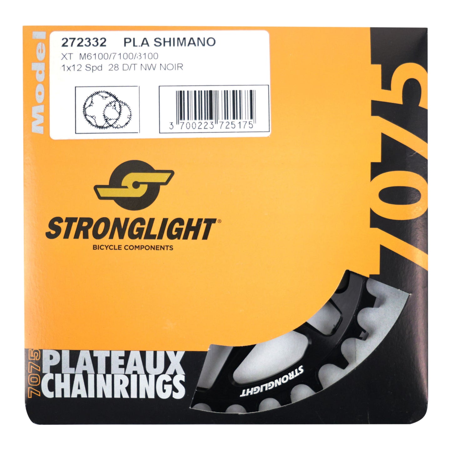Plateau VTT direct mount Stronglight pour Shimano M6100 28D 12V