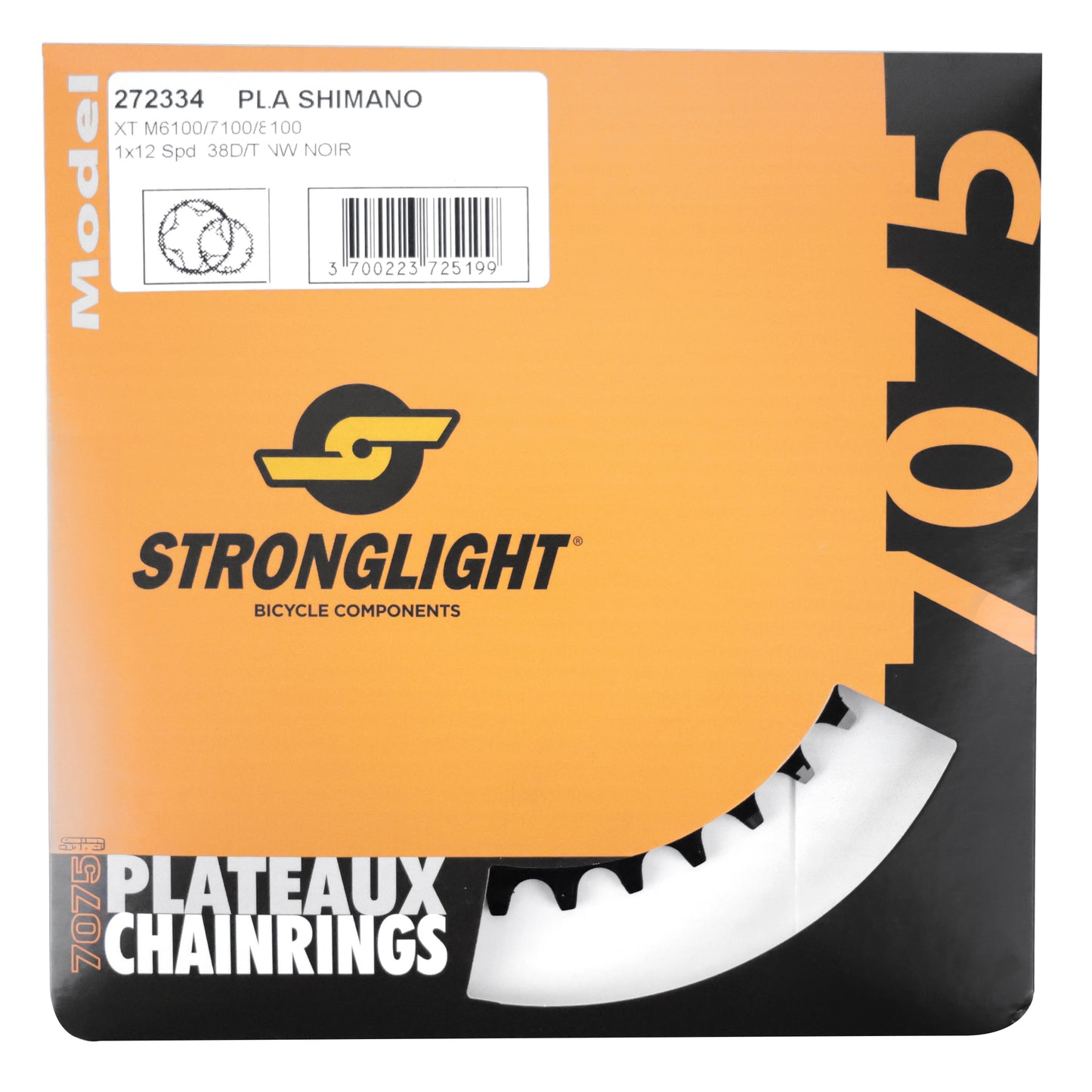 Plateau VTT direct mount Stronglight pour Shimano M6100 38D 12V