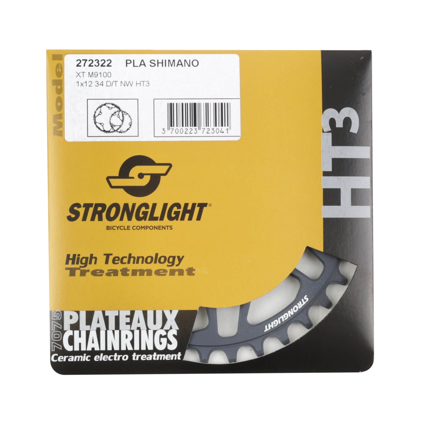 Plateau VTT DM Boost Stronglight pour Shimano M9100 mono 34D