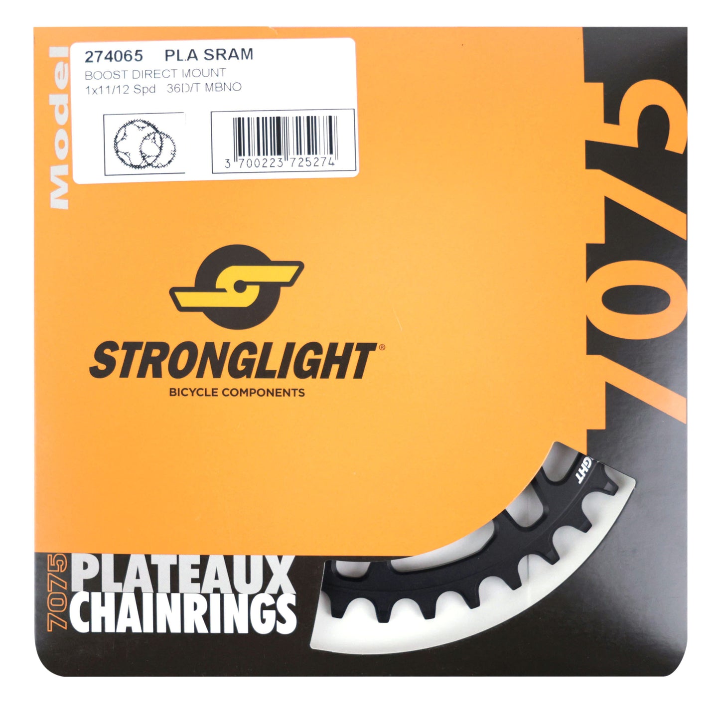Stronglight direct mount MTB chainring for SRAM SX NX GX 36T 12S