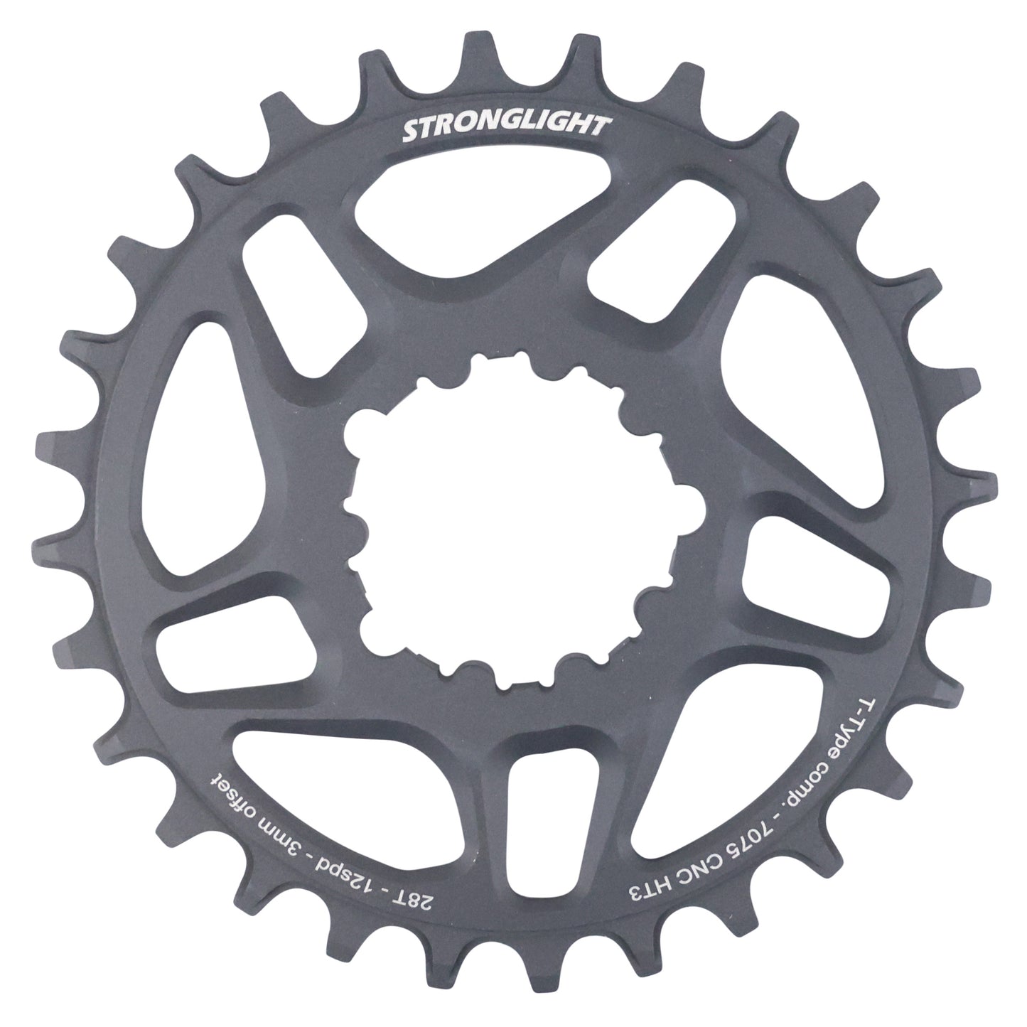 Plateau VTT direct mount Stronglight pour SRAM X01 XX1 28D 12V