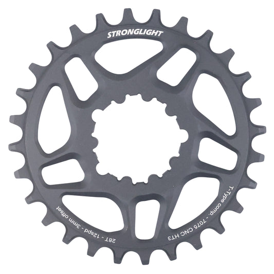 Plateau VTT direct mount Stronglight pour SRAM X01 XX1 28D 12V