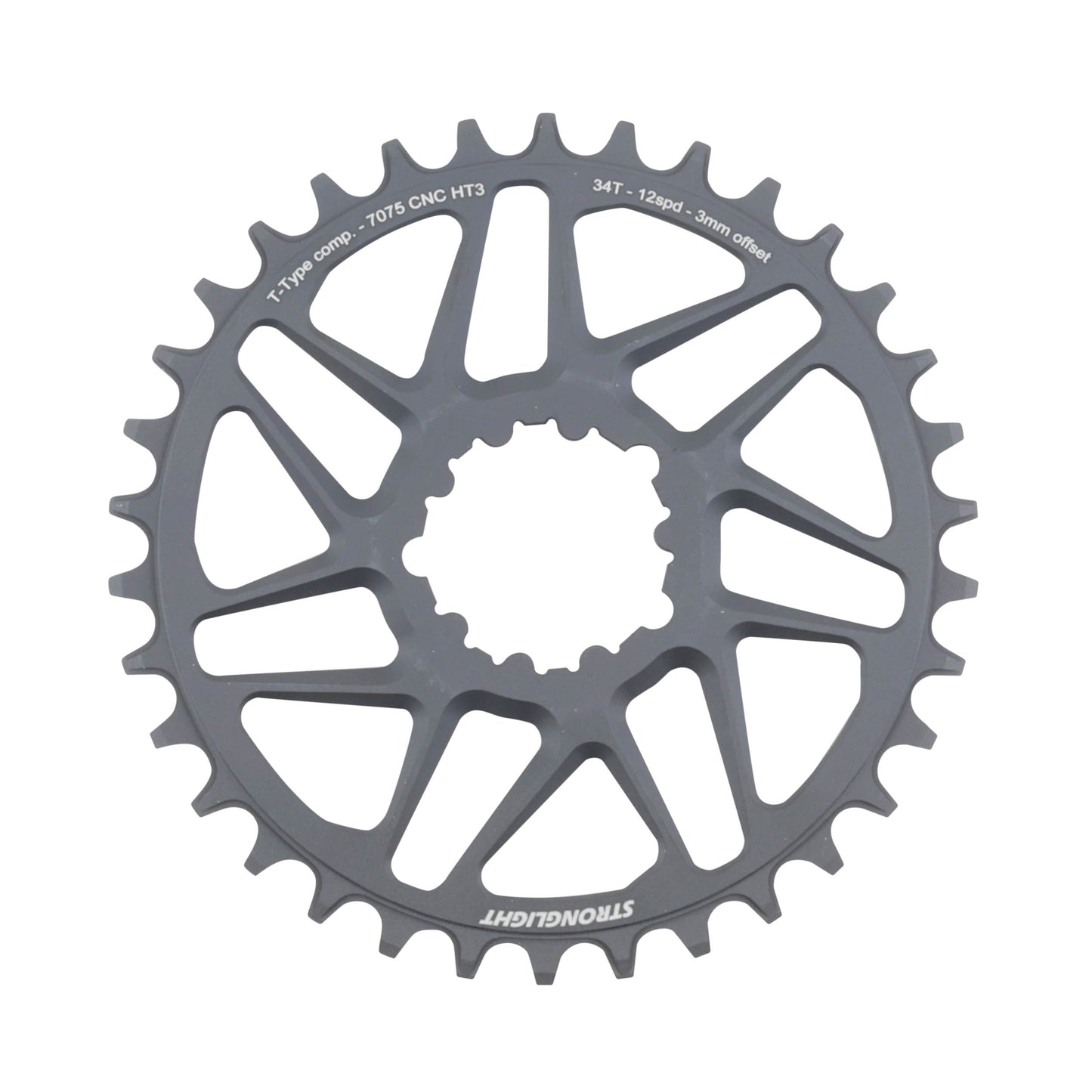 Plateau VTT direct mount Stronglight pour SRAM X01 XX1 34D 12V