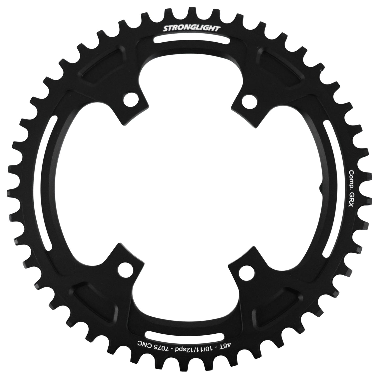 Plateau gravel Stronglight 4 bras D110 pour Shimano GRX 46D