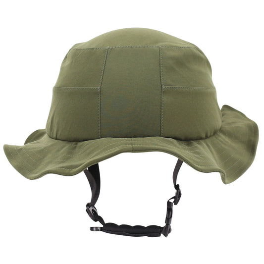Casque vélo-trottinette adulte urbain-city cp01 avec chapeau textile vert PCP