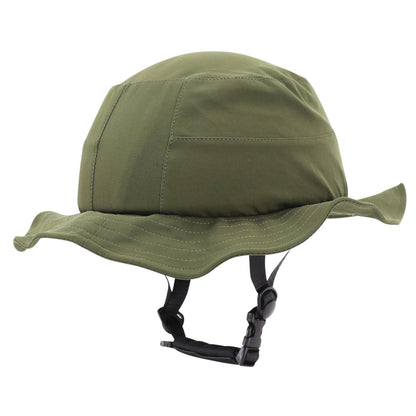 Casque vélo-trottinette adulte urbain-city cp01 avec chapeau textile vert PCP