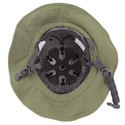 Casque vélo-trottinette adulte urbain-city cp01 avec chapeau textile vert PCP
