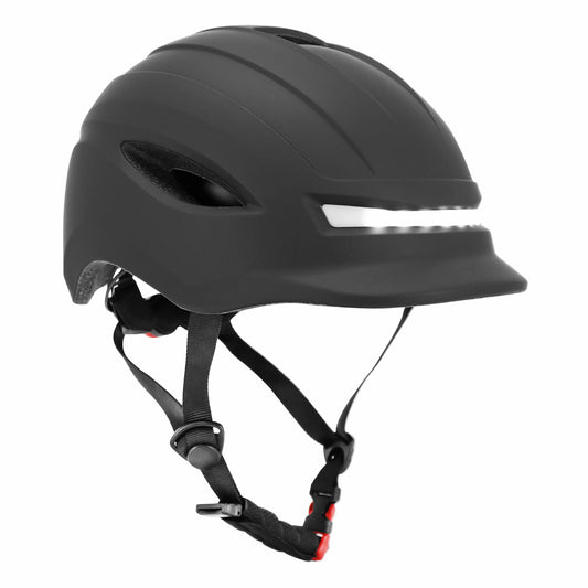 Casque vélo-trottinette adulte urbain-city cp02 noir éclairage intégré PCP