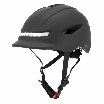 Casque vélo-trottinette adulte urbain-city cp02 noir éclairage intégré PCP