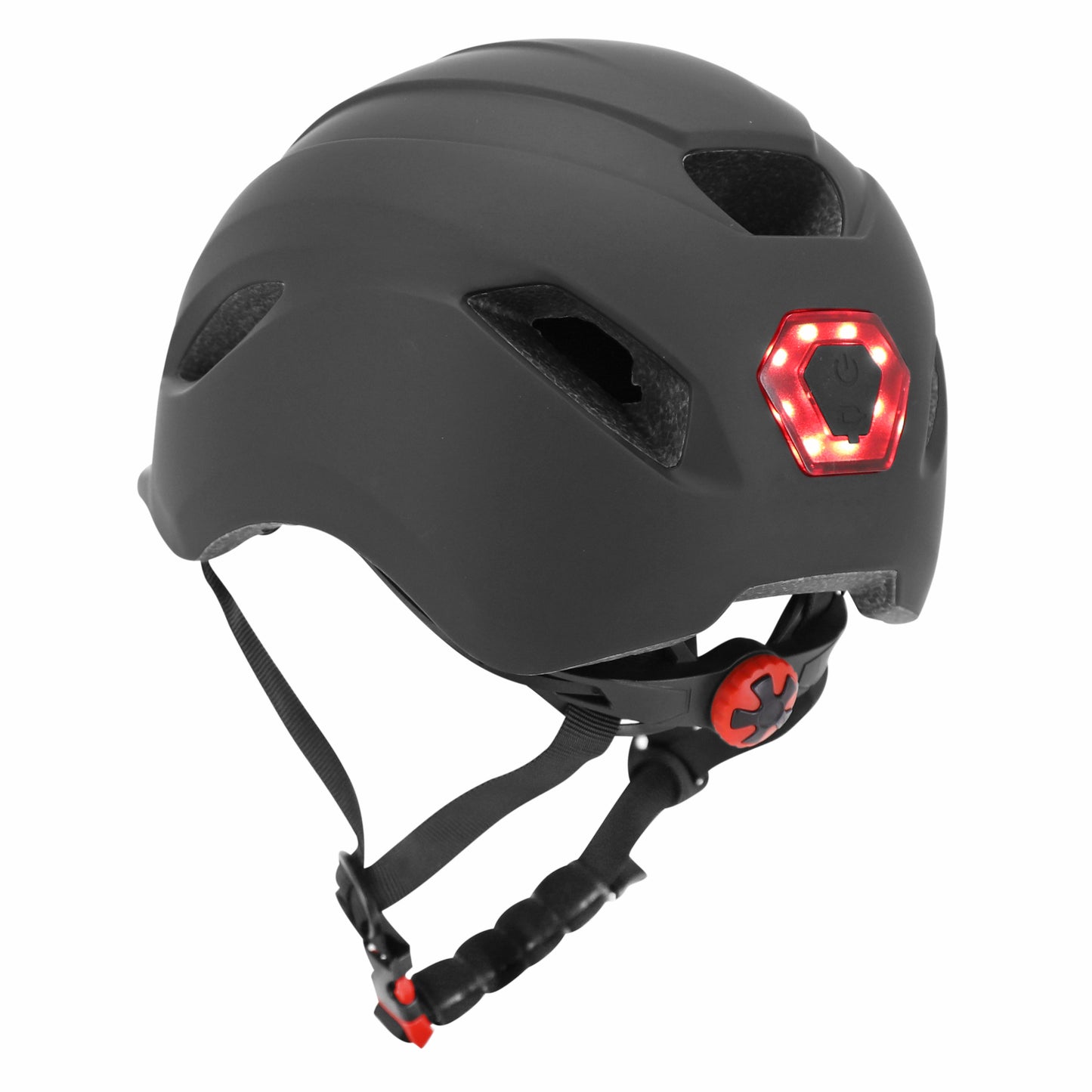 Casque vélo-trottinette adulte urbain-city cp02 noir éclairage intégré PCP