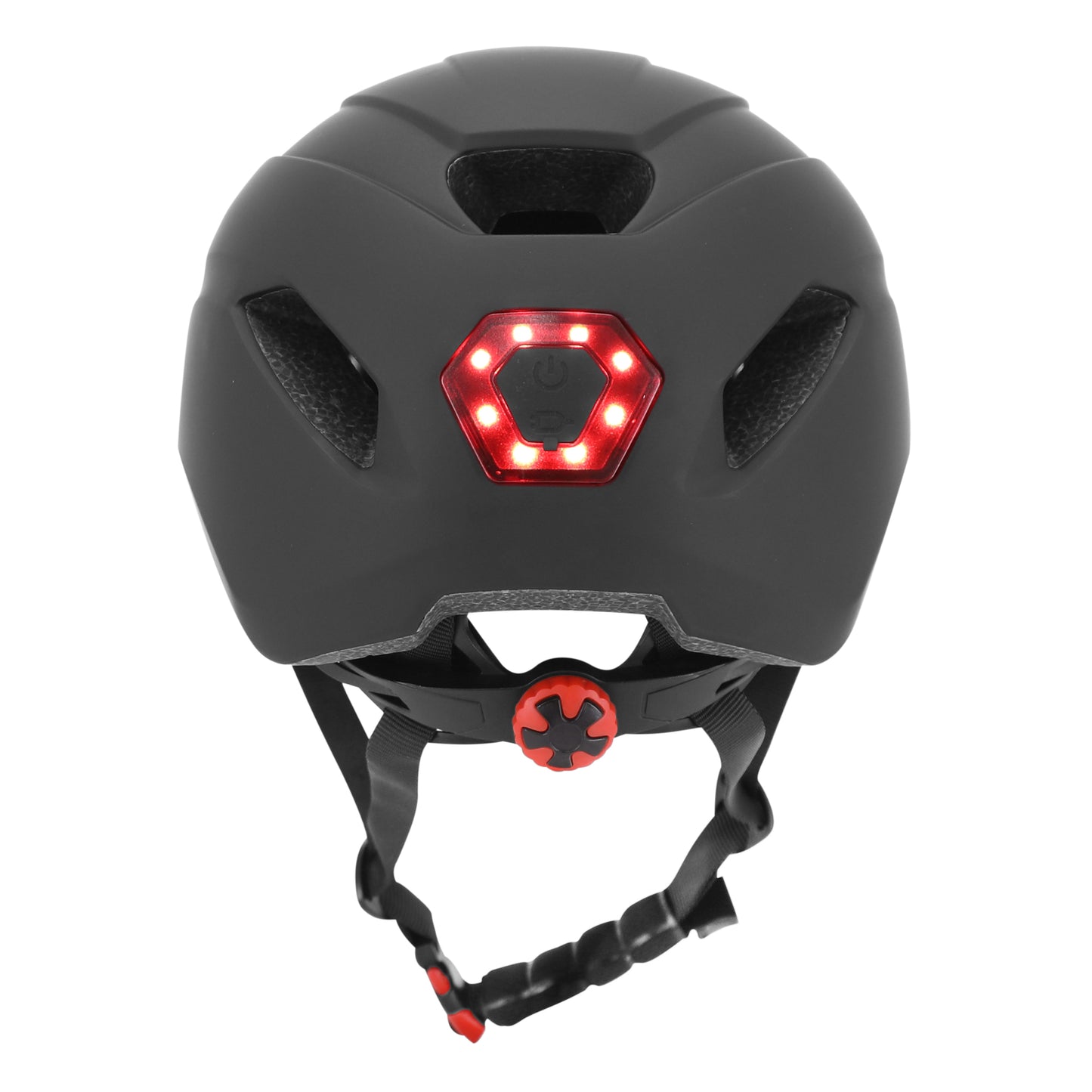 Casque vélo-trottinette adulte urbain-city cp02 noir éclairage intégré PCP