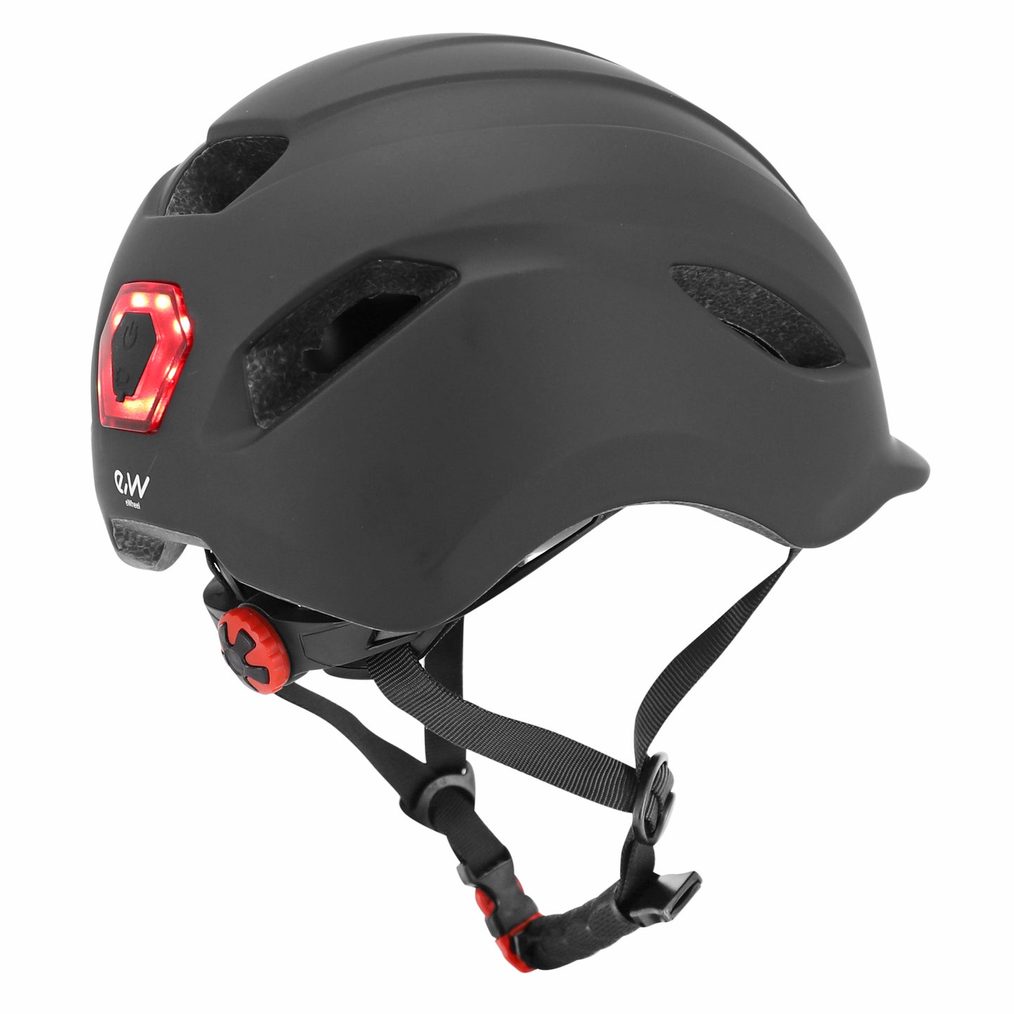 Casque vélo-trottinette adulte urbain-city cp02 noir éclairage intégré PCP