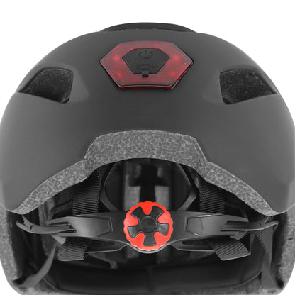 Casque vélo-trottinette adulte urbain-city cp02 noir éclairage intégré PCP