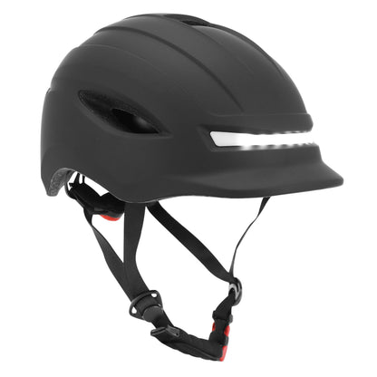Casque vélo-trottinette adulte urbain-city cp02 noir éclairage intégré avec clignotant + commande au cintre PCP