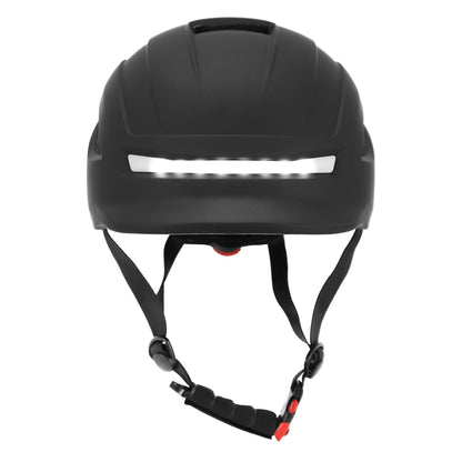 Casque vélo-trottinette adulte urbain-city cp02 noir éclairage intégré avec clignotant + commande au cintre PCP