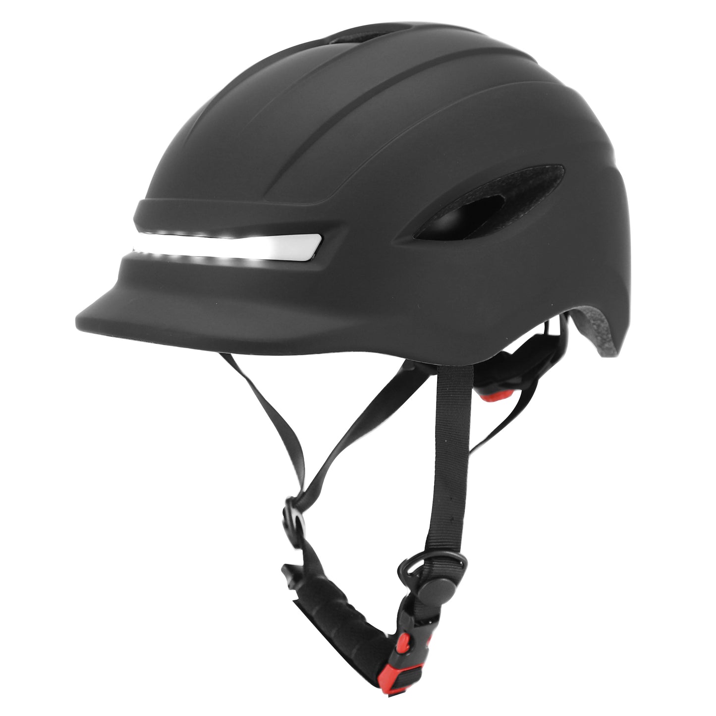 Casque vélo-trottinette adulte urbain-city cp02 noir éclairage intégré avec clignotant + commande au cintre PCP