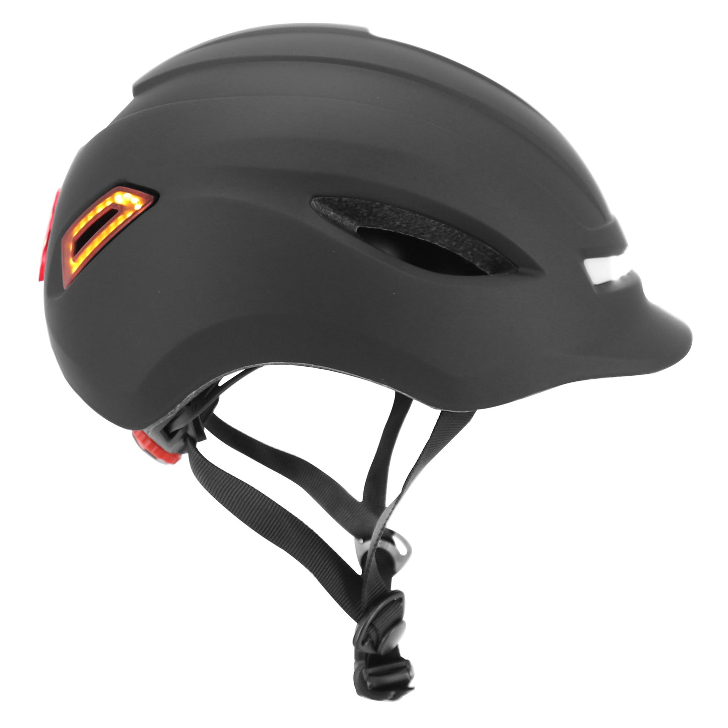 Casque vélo-trottinette adulte urbain-city cp02 noir éclairage intégré avec clignotant + commande au cintre PCP
