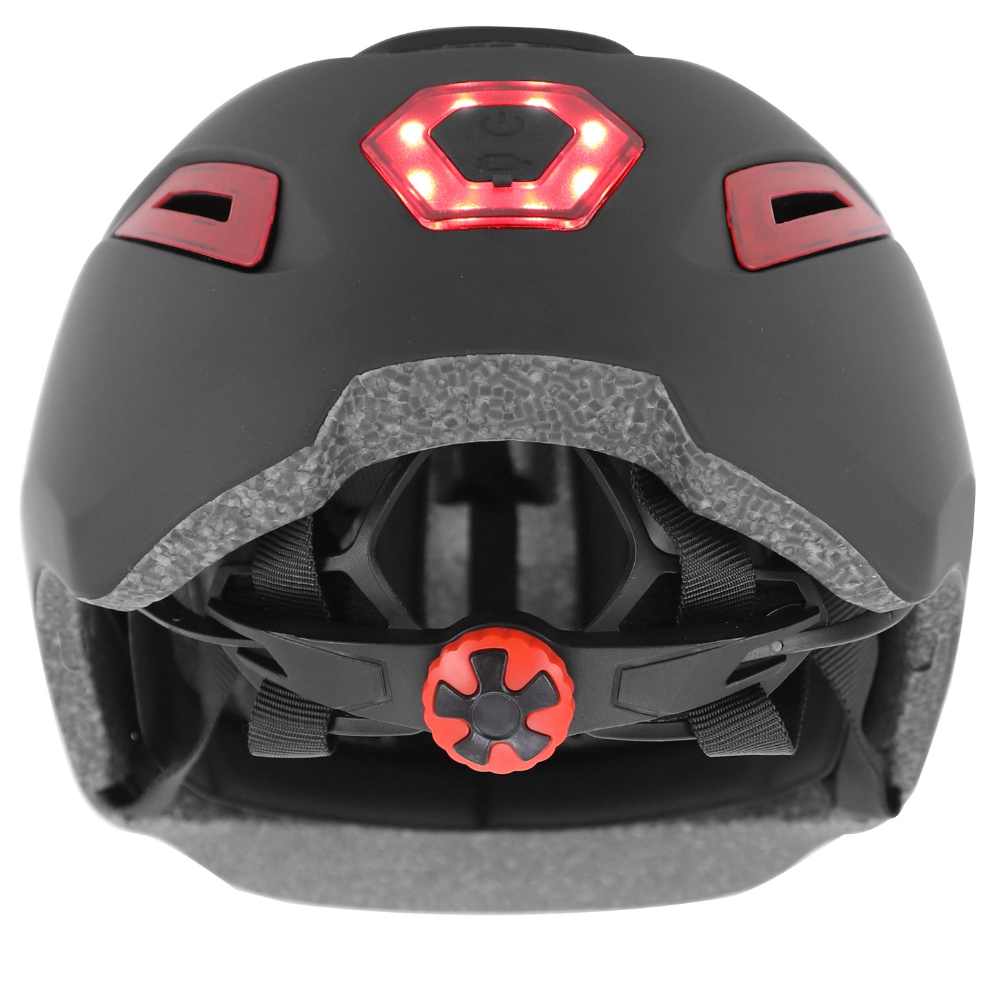 Casque vélo-trottinette adulte urbain-city cp02 noir éclairage intégré avec clignotant + commande au cintre PCP