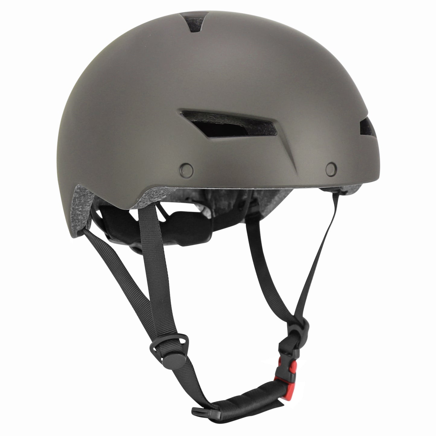 Casque vélo-trottinette adulte urbain-city cp03 gris éclairage intégré et visière PCP
