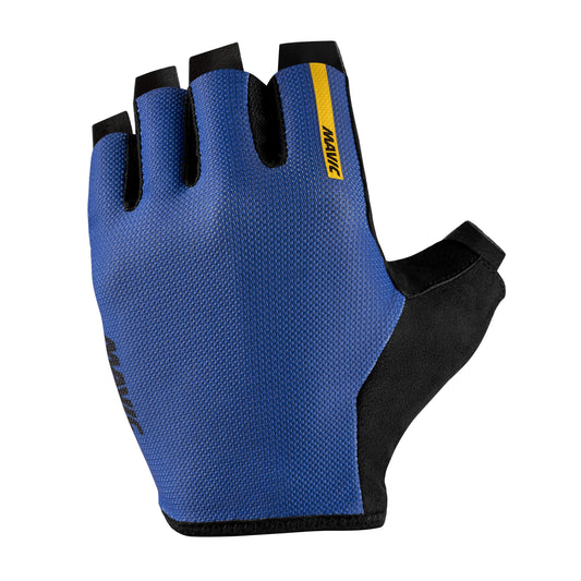 Mavic Essential Gel short finger cycling gloves mid-season blue