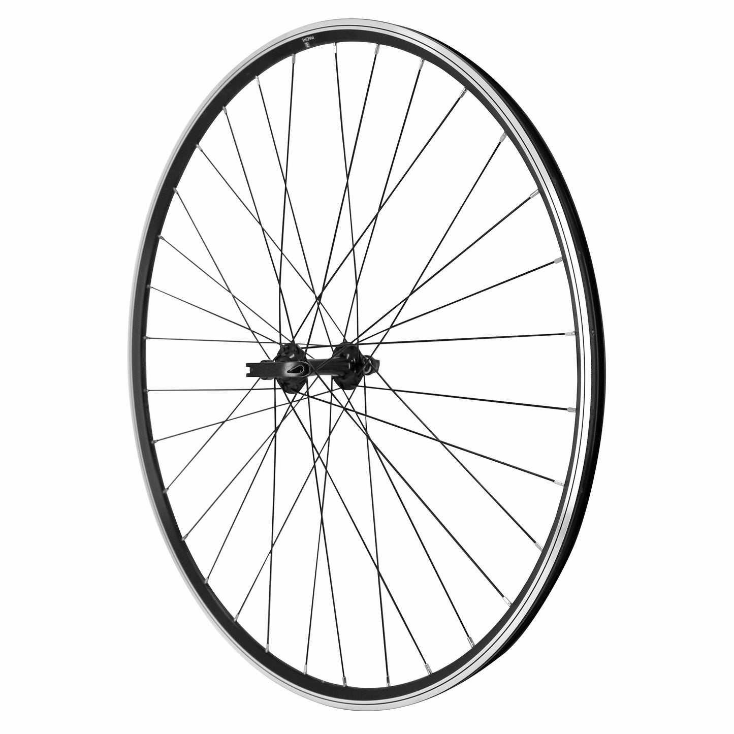 PCP road wheel, block braking, 700 CFX, black, front, black bearing hub, 32 spokes