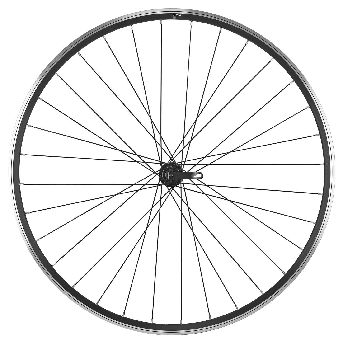 PCP road wheel, block braking, 700 CFX, black, front, black bearing hub, 32 spokes