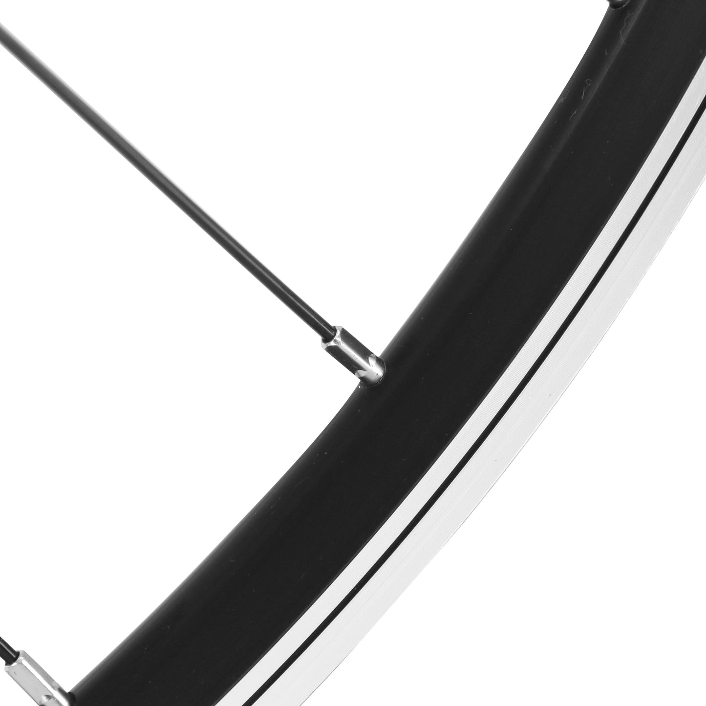 PCP road wheel, block braking, 700 CFX, black, front, black bearing hub, 32 spokes