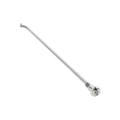 Rayon PCP inox argent 2,6mm coudé 168 mm (unité)