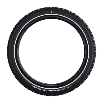 Pneu Cargo 20 X 2.35 Schwalbe Smart Sam Noir TR (60-406) flanc Reflex Homologué VAE e50